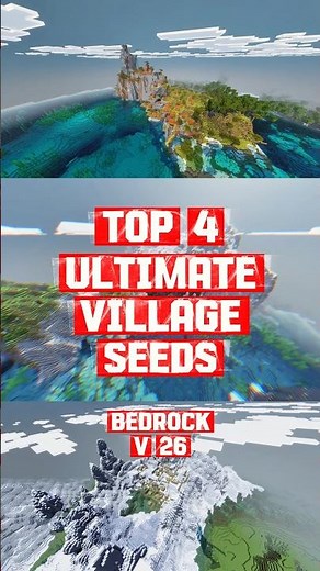 🏡✨ TOP 4 ULTIMATE VILLAGE SEEDS | Bedrock 26 #minecraft