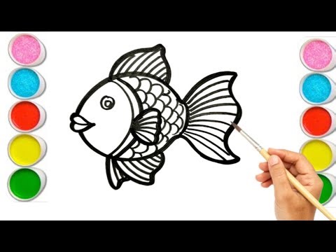 Fish drawing steo by step for kids | How to draw a fish for kids | Toddlers drawing #fishdrawing