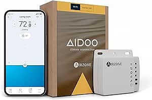 AIRZONE – Aidoo WiFi Control for Air Conditioning – Compatible with FUJITSU GEN2 AZAI6WSCFU2 – Remote AC Control and App Scheduling – Works with Google Home and Alexa