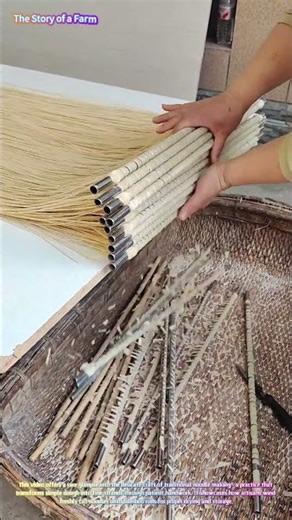 Noodle Craft: Winding Fresh Pasta onto Drying Rods! 🍜🎋