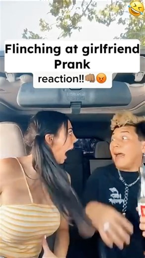 Flinching at Girlfriends….Funniest Reaction Ever 😂#shorts #comedy #girl