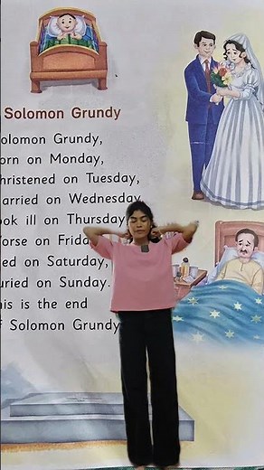 Solomon Grundy rhyme for teachers and parents #rhymes
