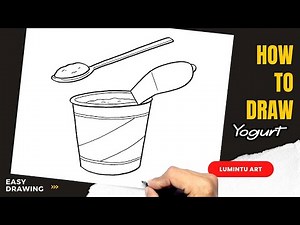 How to draw Yogurt - Yogurt Drawing Easy