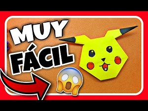 🔴 Como hacer un PIKACHU de Papel FACIL y Rapido Origami // CARA DE PIKACHU PASO A PASO