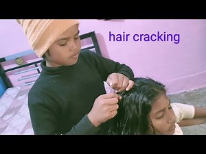 Asmr hair cracking for relaxing whole body..💆😴 #asmr #asmrmassage