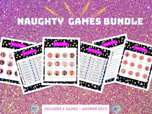 80s Naughty Bridal Shower Games Bundle – Printable Retro Bachelorette Party Games | Instant Download - Etsy