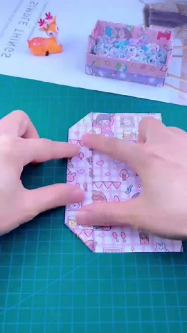 一张纸就能做的长方形收纳盒，简单又好看，快收藏起来吧#折纸 #折纸教程 #手工折纸 #收纳盒 #手工diy