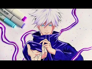 How to Draw Satoru Gojo (Hollow Purple) - Jujutsu Kaisen 呪術廻戦 | Step By Step Tutorial