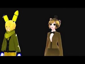 MMD / FNAF / Springtrap and Golden Freddy scream / MOTION DL