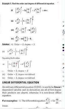 Understanding Order and Degree in Mathematics: Example