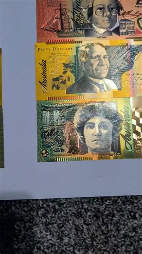 Australian Currency 24k Gold Foil Banknote Set – 5 Notes Aussie Money Replica