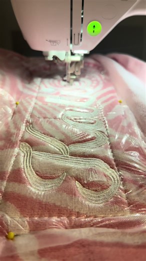 Love this bold script font 🩷 Casual Script (5 inch) from Etsy. I used my multi hoop and it worked so well! #diyembroidery #embroiderymachine #brotherpe900 #embroideryideas #prettyinpink