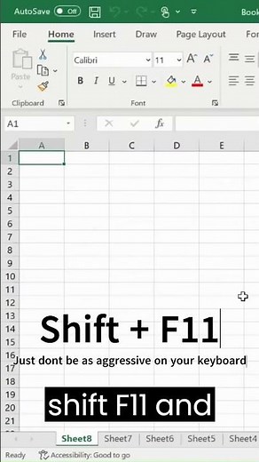 How to Insert a Worksheet in 1 Second in Microsoft Excel | Fastest Trick #exceltricks #googlesheets