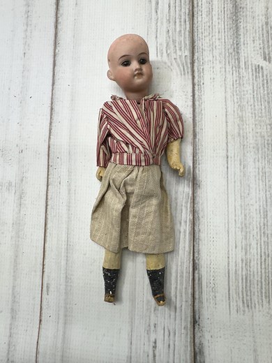 Antique German Bisque Doll With Composition Body, As-is Condition - Etsy