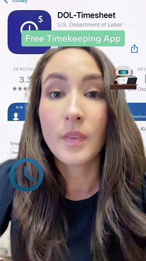 If you’re a non-exempt employee (someone who is eligible for overtime compensation), download this FREE timekeeping app ⏱️ #greenscreen #app #employeerights #overtime #employmentlaw #legal #lawyer #payroll #attorneysoftiktok