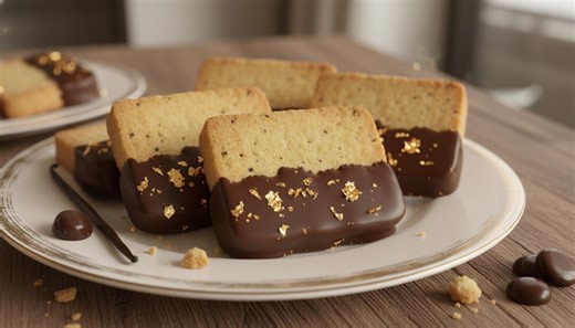 Chocolate Dipped Shortbread Recipe | French Sablé Cookie (PDF Pattern) - Etsy