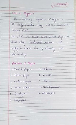 what is physics|branches of physics|My Vision