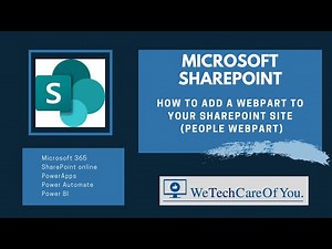 How to add a Web-part to your SharePoint Online site - People web-part