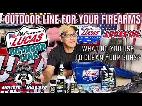 WHAT DO YOU USE TO CLEAN YOUR GUNS?LUCAS OIL OUTDOOR LINE CLEANING PRODUCTS LINEUP FOR YOUR FIREARMS