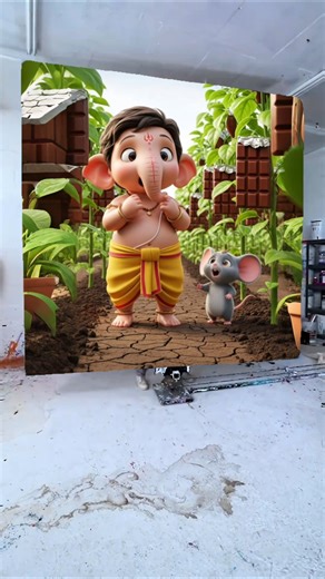 Happy Ganesh Chaturthi Drawing Photo 🌺🥰 Ganesh Ji Painting ❤️ #shorts #ganeshchaturthi #viralvideo