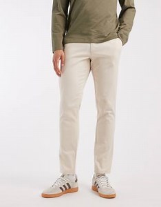 Pantalones chinos color crema de corte slim de JJ Rebel | ASOS