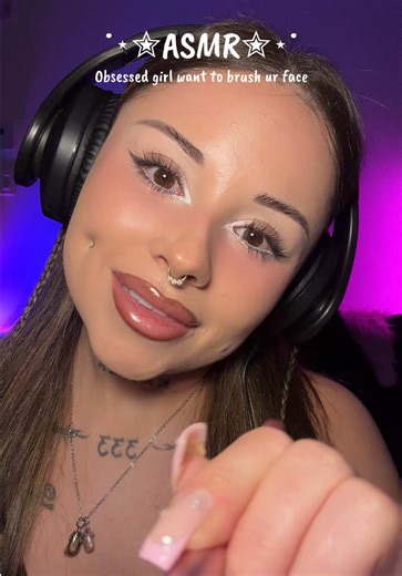 ASMR | Obsessed girl want to brush ur face🫣 #asmrroleplay #asmrvideo #asmrgirlfriend #fyp #karma