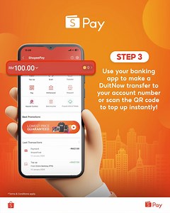 🤔 Wanna top up your ShopeePay wallet with 0 Fees? Top Up via DuitNow transfer now! Whether through your Account Number or DuitNow QR, get funds instantly to your ShopeePay wallet. Here’s a step by step video to guide you through this new feature! 😉 📢 Just a tip, stay tuned for upcoming campaigns with DuitNow Transfer! 😏 *Terms & Conditions Apply. #ShopeePayMY #ShopeeMY | ShopeePay