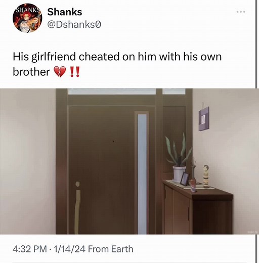 Bro 💔 #dive #sadanimemoments #brokenheart #anime #animeedit #viral #dshanks10 #foryou #foryoupage #growmyaccount