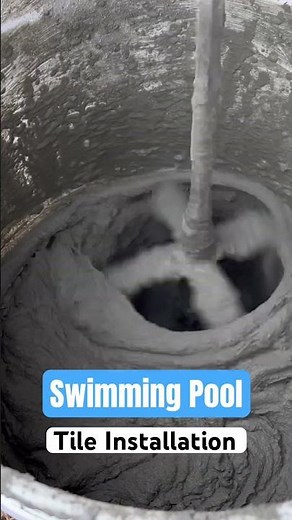 Swimming Pool Tile Installation! #construction #tileinstallation #contractorlife