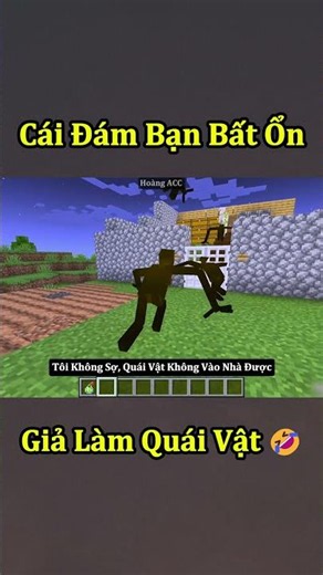 Pretending to be a Monster to Troll My Friend Dat 09 in Minecraft Part 2 🤣 #shorts