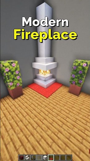 How to Make a Modern Fireplace in Minecraft – Interior Design | CupSapling #minecraft #shorts #easy