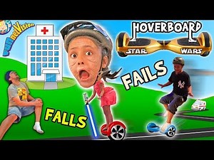 Little Granny Lightsaber! HOVERBOARD Family Fails and Falls! Star Wars FV Family Vlog