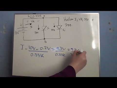 Diodos en paralelo- Hallar voltaje en resistencia, y la corriente en cada diodo.