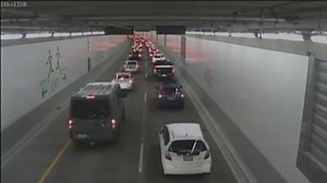 Wednesday brought first traffic backups inside Seattle's new tunnel