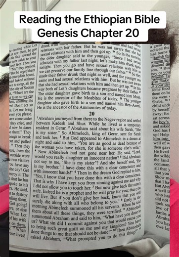 Reading the Ethiopian Bible Genesis Chapter 20 #day20 #readwithme #biblestudy #christiantiktok #genesis