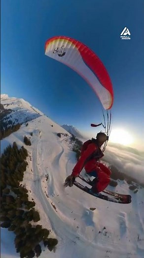 Soaring through snow-capped peaks and evergreens! 🏔️❄️