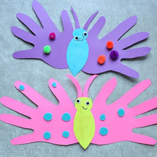 BUTTERFLY HANDPRINT CARDS - perfect for Mother's Day! 🦋❤️ Add this cute poem to it --> This isn’t just a Butterfly As you can plainly see. I made it with my hand Which is a part of me. It comes with lots of Love Especially to say I hope you have a very Happy Mother’s Day Poem Author: Elaine Magud LINK: https://www.thebestideasforkids.com/butterfly-handprint-card/ | The Best Ideas for Kids