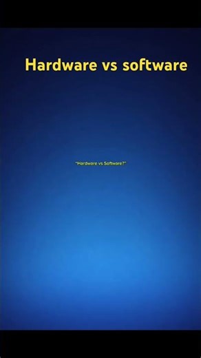 Hardware vs Software explained simply#ComputerScience#HardwareVsSoftware#CSShort#youtubeshorts#viral