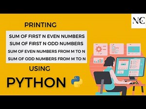 Write a Program to Print Sum of First N Even/Odd Numbers in Python || Visual Studio Code ||