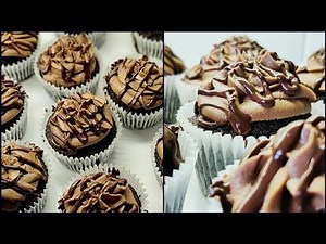 Chocolate Cupcake Recipe with Nutella Buttercream | Easy, Moist and Delicious | Step by Step Baking