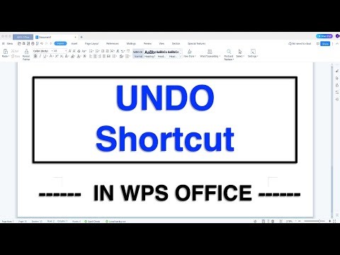 How to Undo In WPS Office