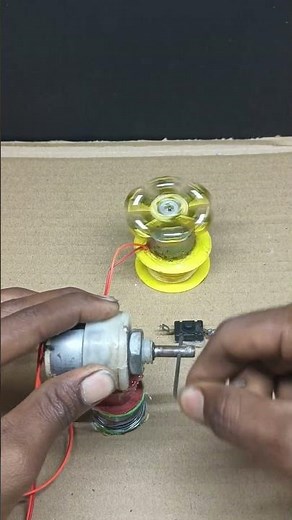 ⚡ DIY DC Motor Generator Experiment 🔥 Amazing Science Project