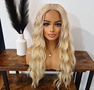 Blonde #22 Curly U Part Wig, Narrow Part - Etsy UK