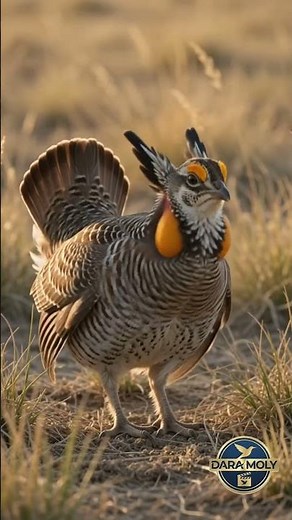 THE DANCE OF THE PRAIRIE KING | Male Greater Prairie-Chicken #birds #wildlife #videoshorts