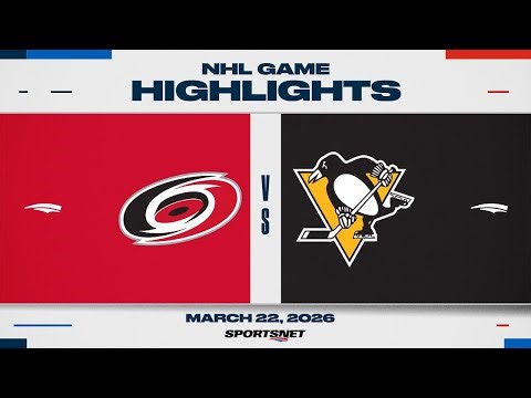 NHL Highlights | Hurricanes vs. Penguins - March 22, 2026