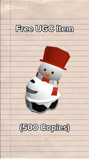 How to get a FREE Snowman UGC (ROBLOX UGC LIMITED)