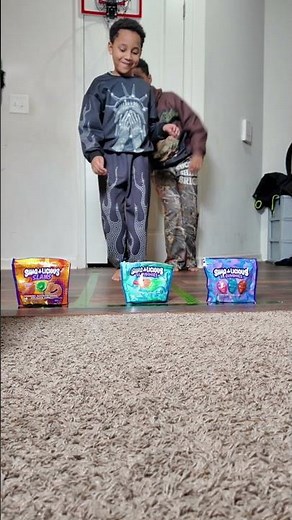 Candy Jump Challenge #familygamenight #candy #challenge #Siblings #shorts