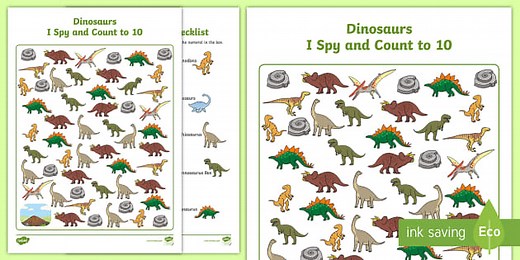 Dinosaurs I Spy and Count Activity to 10