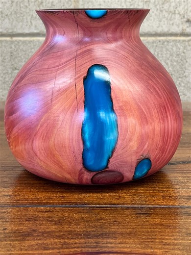 Red Cedar With Caribbean Blue Inlays - Etsy