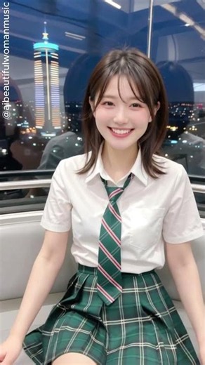 【少し動くAI美女】二人きりの大切な時間 ＃夜景 ＃移動中